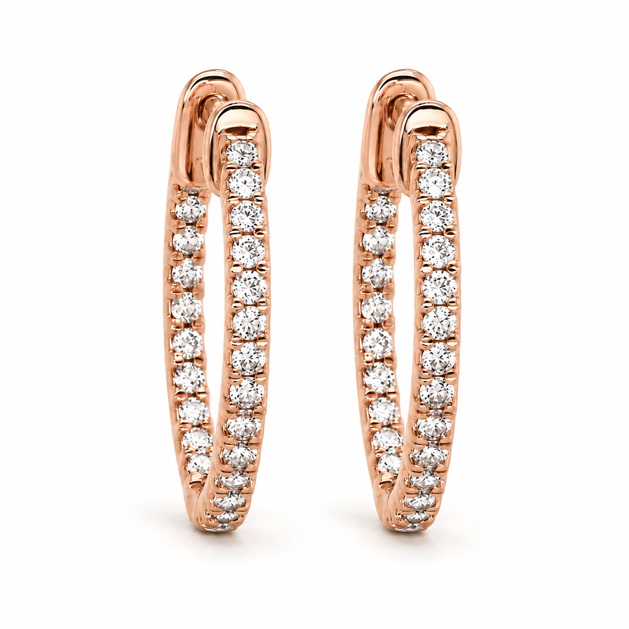 Infinity Diamond Hoops