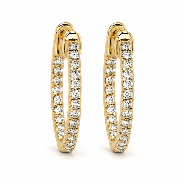 Infinity Diamond Hoops