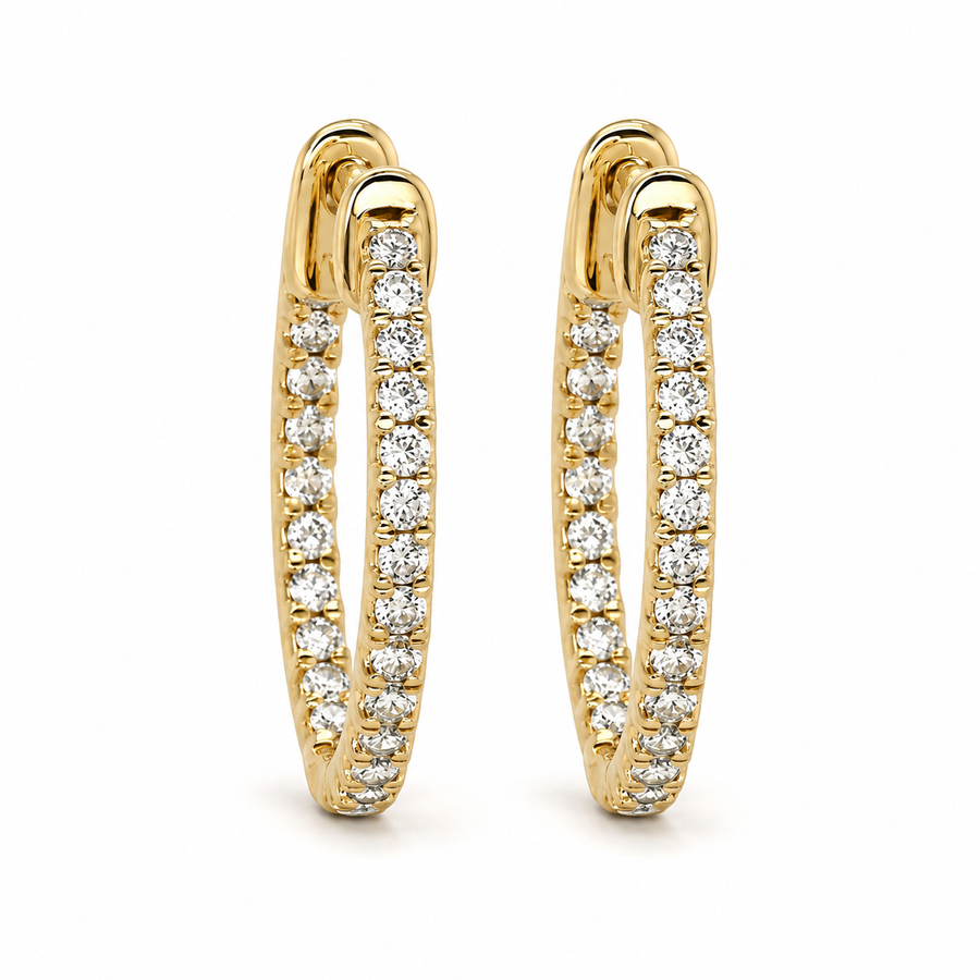 Infinity Diamond Hoops