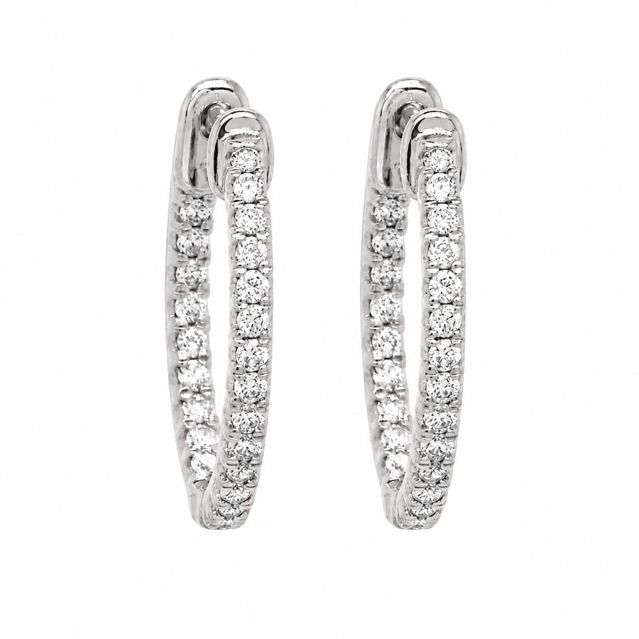Infinity Diamond Hoops